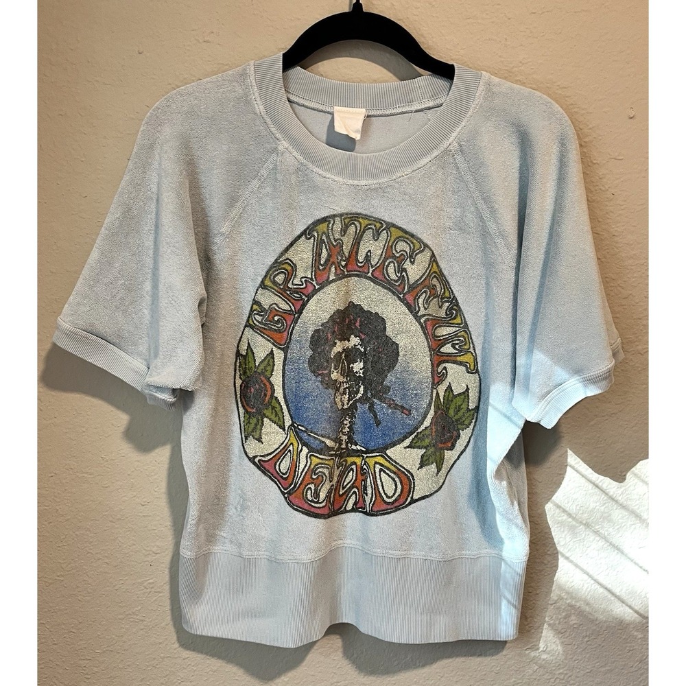 MadeWorn Grateful Dead Women's T-Shirt Size XS Terry Cloth Blue Haze Short Slv